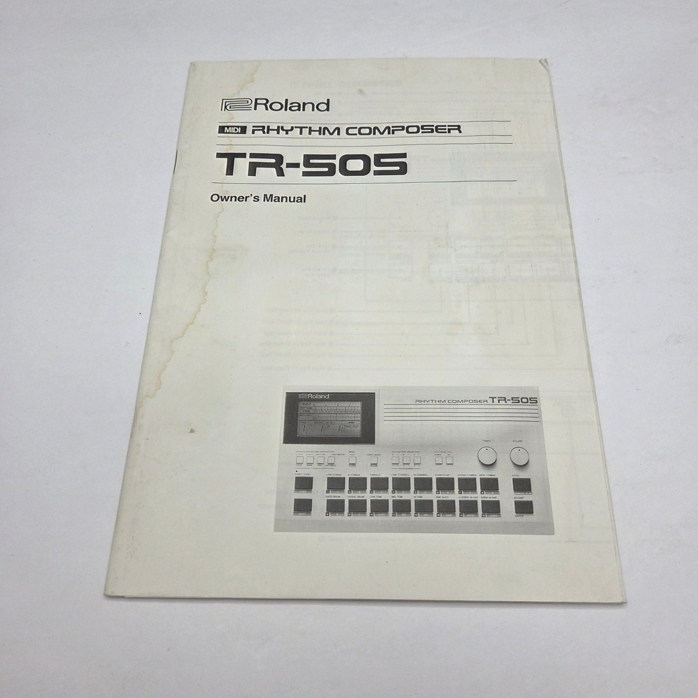Roland TR-505 Rhythm Composer Owner's Manual Vintage MIDI Drum Machine Guide